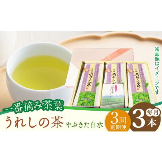 ふるさと納税 お茶類 緑茶（茶葉・ティーバッグ） 佐賀県 武雄市 3回定期便 一番摘み茶葉使用 うれしの茶 3本入（やぶきた 白水 100g×3本） ／お茶の深香園 …_1