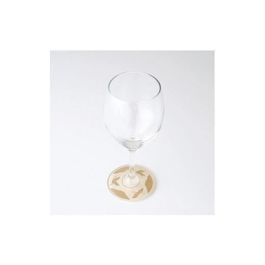 ふるさと納税 雑貨・日用品 グラス 和歌山県 海南市 ぬりもん de Verre ワイングラス 万葉鶴 白 白