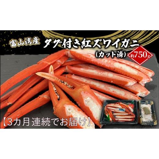 ふるさと納税 カニ ずわいガニ 富山県 黒部市 3か月連続でお届け 厳選 富山湾産 タグ付き紅ズワイガニ約750g(カット済)富山県黒部市/贈答 自分にご褒美 …