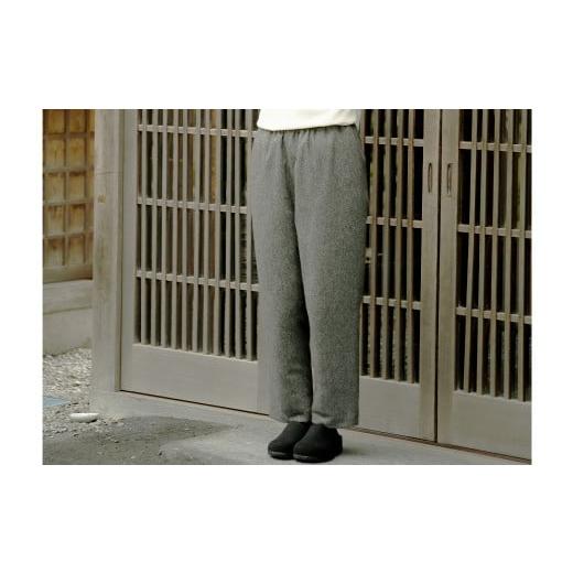 ふるさと納税 服 埼玉県 横瀬町 羊毛で暖かい「メリノン」ツィードテーパードパンツ(Lサイズ) 洗濯機で丸洗い可 Lサイズ