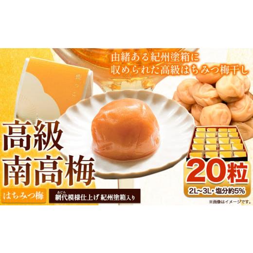 ふるさと納税 加工品等 梅干 和歌山県 日高町 高級南高梅 はちみつ 個包装 計20粒 網代模様仕上 紀州塗 箱入り 澤株式会社[30日以内に出荷予定(土日祝除く)]…