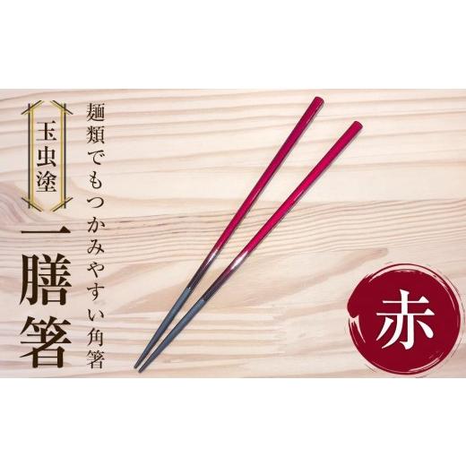 ふるさと納税 食器・グラス 箸 宮城県 仙台市  玉虫塗 一膳箸　 食器・箸・玉虫・塗箸 　カラー：赤 カラー：赤_1
