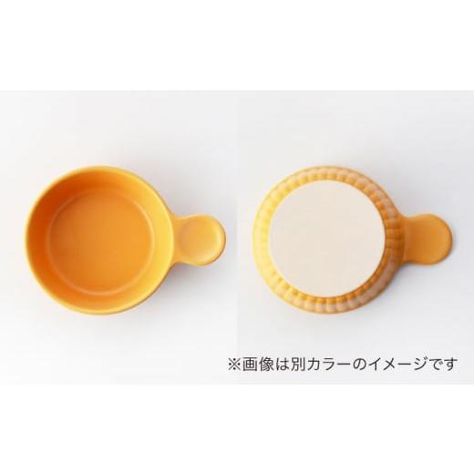 ふるさと納税 陶磁器・漆器・ガラス 岐阜県 土岐市  美濃焼 手付き 丸型 グラタン皿 レンガ×オレンジ ワコー製陶所 おしゃれ ギフト プレゼント MGA009の画像