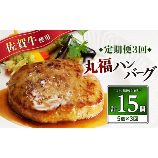 ふるさと納税 肉 ハンバーグ 佐賀県 玄海町 丸福・ハンバーグ5個定期便(3回)