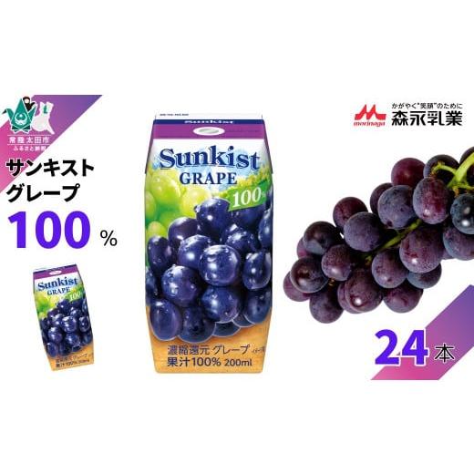 ふるさと納税 果汁飲料 ぶどう 茨城県 常陸太田市 サンキスト果汁100%ジュース グレープ 200mL×24本 | 茨城県 常陸太田市 ジュース フルーツ 飲み物 グレー…