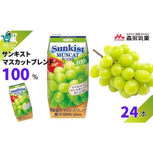ふるさと納税 果汁飲料 ぶどう 茨城県 常陸太田市 サンキスト果汁100%ジュース マスカットブレンド 200mL×24本 | 茨城県 常陸太田市 ジュース フルーツ 飲…
