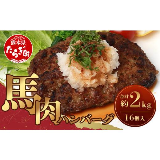 ふるさと納税 熊本県 多良木町 [ ハンバーグ ] 馬肉ハンバーグ 130g×16個 セット 合計2.08kg 真空パック 個包装 お手軽 温めるだけ たっぷり 16食 031-0424