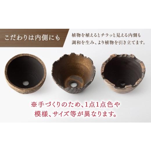 ふるさと納税 陶磁器・漆器・ガラス 佐賀県 武雄市  宝寿窯 植木鉢（大）cera wood UCN025 cera woodの画像