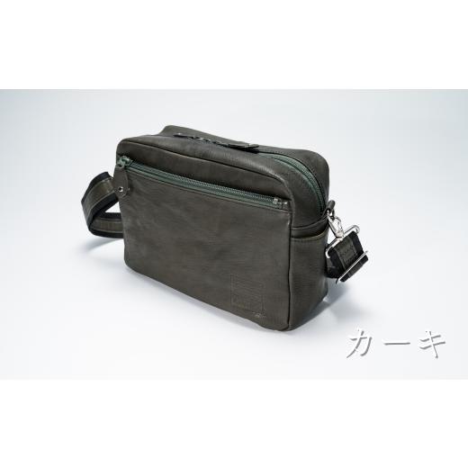 ふるさと納税 カバン ショルダーバッグ 埼玉県 草加市 カーキ 箱型ショルダー ヌメゴート 山羊革 ゴート革 バッグ 革 ショルダーバッグ プレゼント 3色 | 埼…