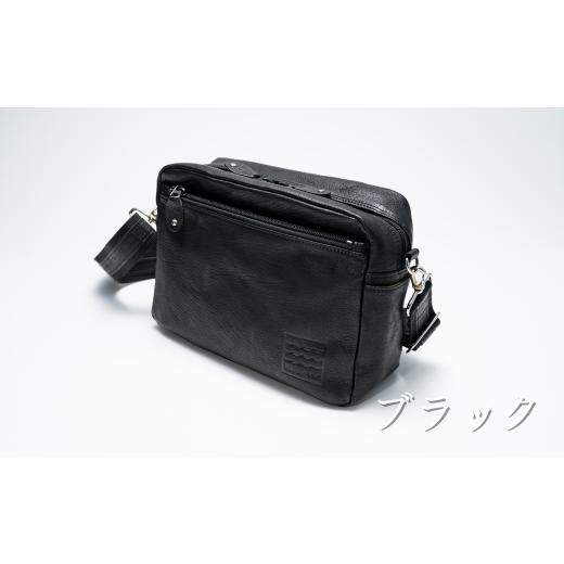 ふるさと納税 カバン ショルダーバッグ 埼玉県 草加市 ブラック 箱型ショルダー ヌメゴート 山羊革 ゴート革 バッグ 革 ショルダーバッグ プレゼント 3色 | …