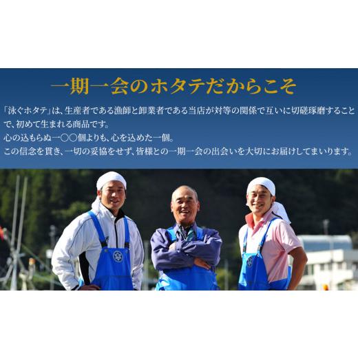 ふるさと納税 魚貝類 ホタテ 岩手県 釜石市 fc-39-024 泳ぐホタテ (12.5cm以上) 10枚 ヤマキイチ商店 泳ぐホタテ 10枚の画像