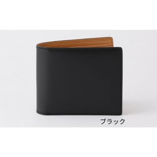 ふるさと納税 ファッション 東京都 台東区  bell la bell コードバン 二つ折り財布（カラー：ブラック） ブラックの画像