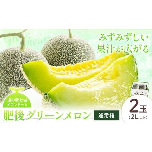 ふるさと納税 メロン メロン青肉 熊本県 菊池市 先行予約 肥後グリーンメロン 2玉 2L以上 通常箱 メロンドーム 有限会社七城町特産品センター[2026年5月中旬…