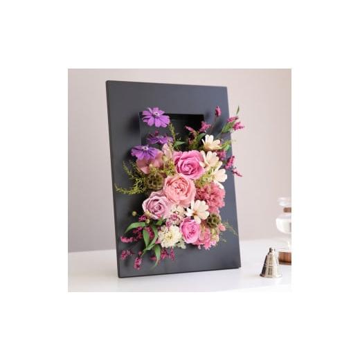 ふるさと納税 雑貨・日用品 花 徳島県 鳴門市 プリザーブドフラワー パメラ(ブラック×パープル) ブラック×パープル