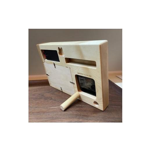 ふるさと納税 時計 千葉県 南房総市 木製 時計 写真立て LED照明 厚板一枚板 メッセーシ゛イラスト刻印 クロックフォトスタント゛ 記念日 メモリアル 受注生産… |  | 05