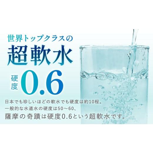 ふるさと納税 水・ミネラルウォーター 1L〜2L 鹿児島県 薩摩川内市  3カ月定期便 天然アルカリ温泉水 薩摩の奇蹟 2L×6本×3回 超軟水 硬度0.6 ペットボトル …_6