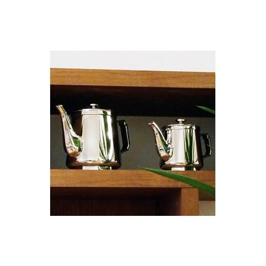 ふるさと納税 食器・グラス 新潟県 - ナガオ KOGEI 極厚鏡面 ティーポット 340ml 18-8ステンレスの画像