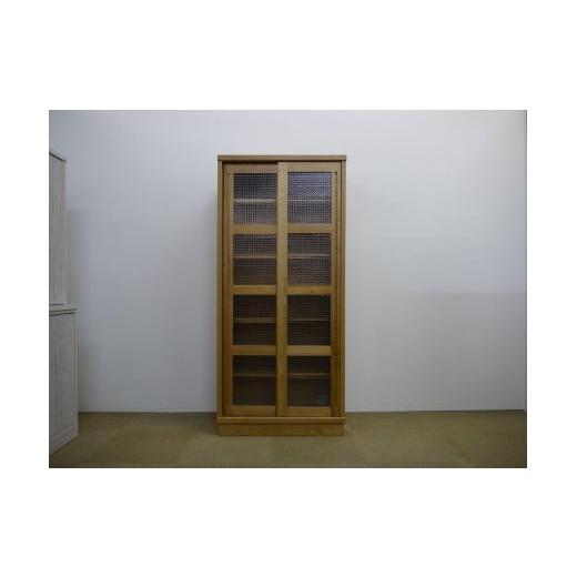 ふるさと納税 家具 収納家具 福岡県 大川市 80 カップボード ハッピー 全ガラス NA色 NA色