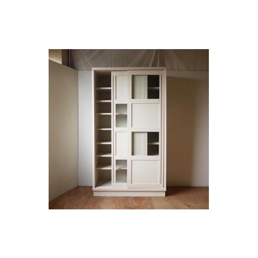 ふるさと納税 家具 収納家具 福岡県 大川市 100 カップボード ハッピー Aタイプ BR色 BR色_3