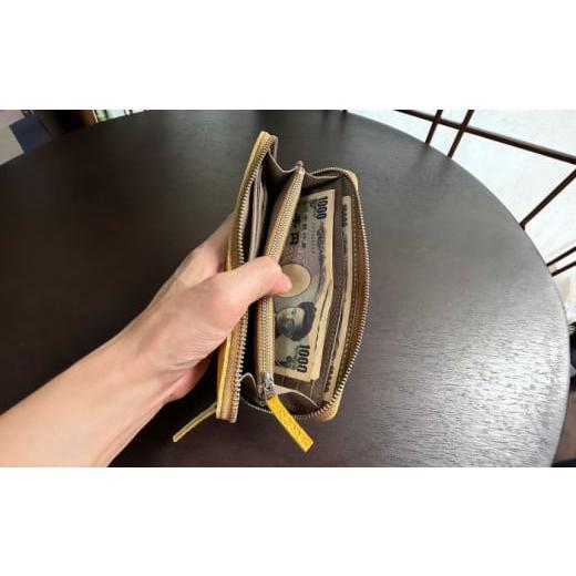 ふるさと納税 財布 福岡県 築上町  ブラウン 職人手作り イタリア産アドリア牛革のラウンドファスナー長財布　（シンプルタイプ1）《築上町》 たけもとかばん …