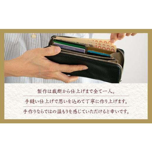 ふるさと納税 財布 福岡県 築上町 若草 手縫い仕上げ／選べるカラー イタリア産牛革の柔らか長財布《築上町》 たけもとかばん 革製品 レザー 高発色 ABAM014 …_6