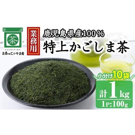 ふるさと納税 お茶類 緑茶(飲料) 鹿児島県 日置市 No.1073-B 業務用 特上かごしま茶(100g×10袋・計1kg) 国産 九州産 鹿児島県産 日本茶 お茶 茶葉 小分け …