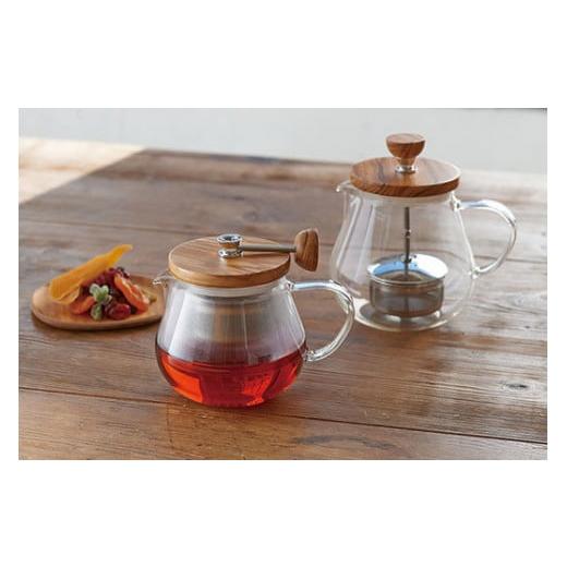 ふるさと納税 食器・グラス セット 茨城県 古河市 HARIO ティーポット＆カップ・ソーサー 2客セット「サークルR」シリーズ［TEO-70-OV］［HTW-CS-C-R］｜ハリ…の画像