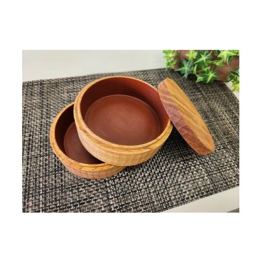 ふるさと納税 食器・グラス 弁当箱 沖縄県 東村 センダンの木で作ったお弁当箱まる1つ(2段) センダン