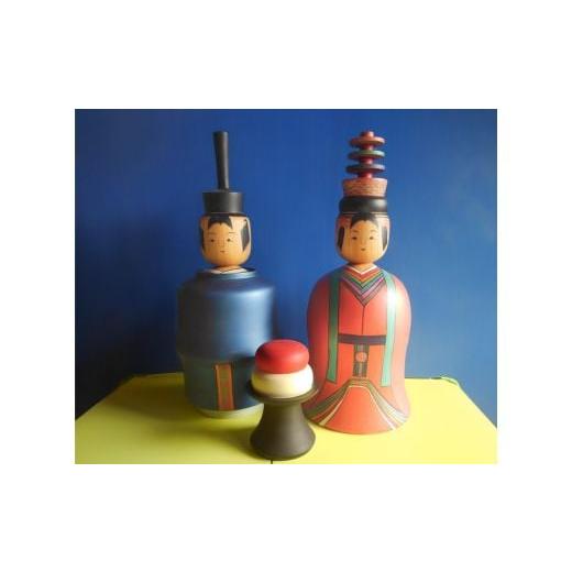 ふるさと納税 人形 福島県 福島市 No.2842 土湯こけし工人陳野原幸紀「土湯こけしのひな人形」