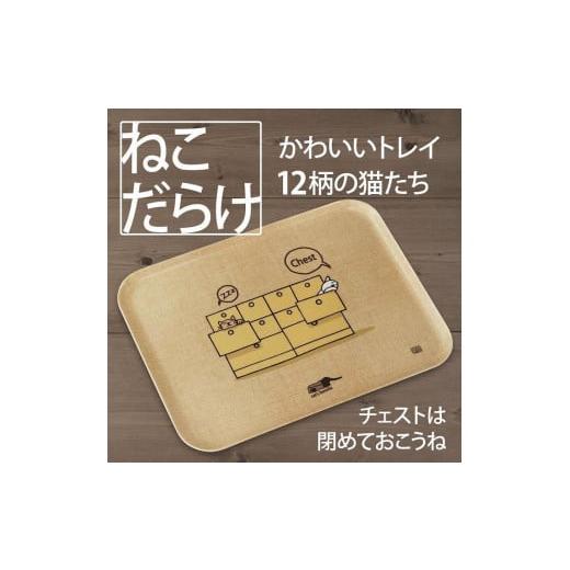 ふるさと納税 雑貨・日用品 和歌山県 海南市 ネコダラトレイM角「チェストは閉めておこうね」 ネコだらけ トレー 猫グッズ チェストは閉めておこうね