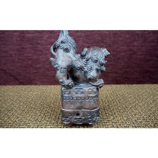 ふるさと納税 陶磁器・漆器・ガラス 沖縄県 大宜味村 シーサー陶房大海　シ〜サ〜香炉（小・横向き）_5
