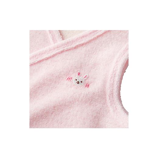ふるさと納税 服 子ども 大分県 玖珠町 ミキハウス ベビー 無撚糸 パイルボーダー 胴着 ( ピンク ) ミキハウス ベビー服 ベビーベスト ベスト 綿 無撚糸 胴着 …_2