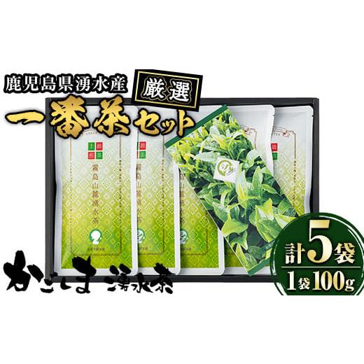 ふるさと納税 鹿児島県 湧水町 B05 上級煎茶「霧島山麓湧水茶」(5袋・1袋100g) 国産 九州産 やぶきた おくみどり さえみどり 茶さじ付き 茶葉 お茶 おちゃ 日…