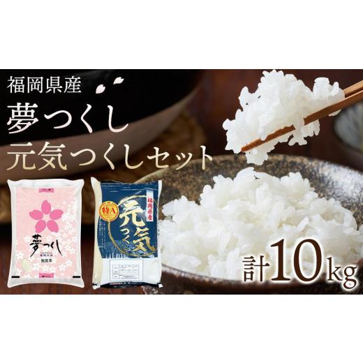 ふるさと納税 福岡県 大任町 [令和5年産]福岡県産米食べ比べ[白米]セット「夢つくし」と「元気つくし」2種類 各5kg計10kg[米 ブランド米 ブランド 白米 …