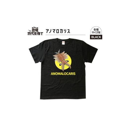 ふるさと納税 福島県 いわき市 恐竜・古代生物Tシャツ アノマロカリス サイズXXL(レギュラー) ブラック サイズXXL