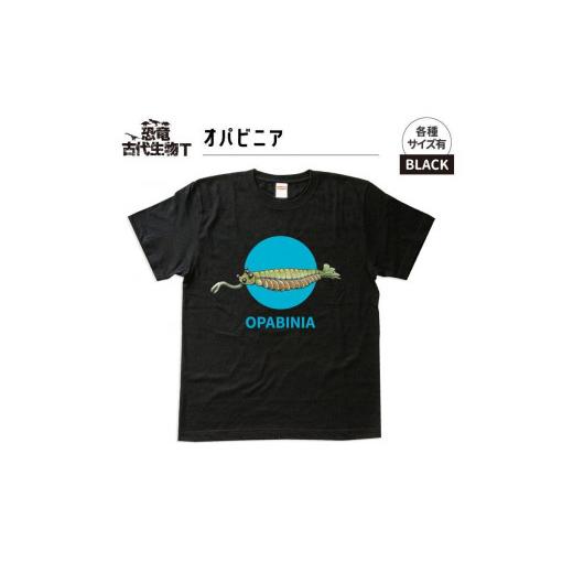 ふるさと納税 福島県 いわき市 恐竜・古代生物Tシャツ オパビニア サイズL(レギュラー) ブラック サイズL