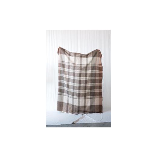 ふるさと納税 タオル・寝具 タオルケット 兵庫県 西脇市 播州織 ブランケット「Colored Co/Wool Blanket 」 cacao (165-7) cacao(カカオ)