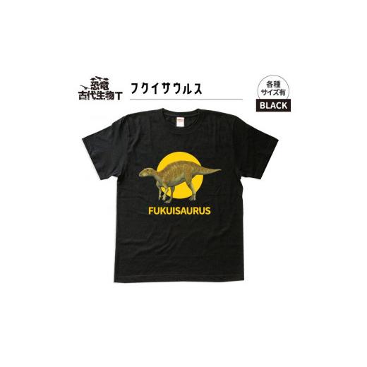 ふるさと納税 福島県 いわき市 恐竜・古代生物Tシャツ フクイサウルス 038 サイズXXXL(レギュラー) ブラック サイズXXXL