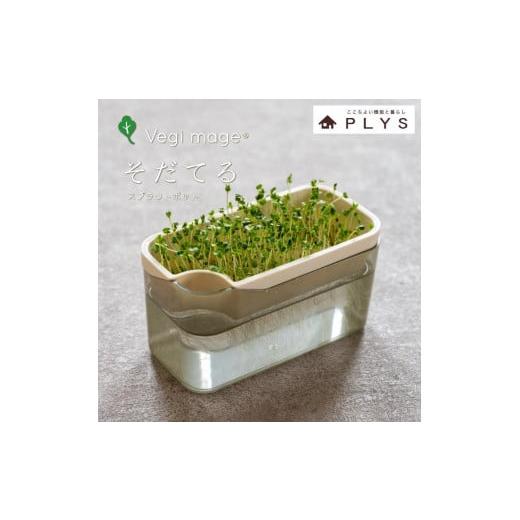 ふるさと納税 雑貨・日用品 和歌山県 海南市 アイボリー ベジマジそだてる スプラウト栽培容器 種付き 水耕栽培 おしゃれ 家庭菜園 アイボリー