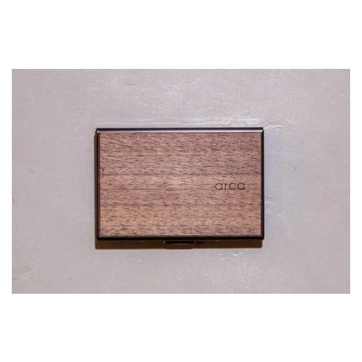ふるさと納税 小物 長野県 諏訪市 ウォールナット arca カードケース/CHAANY 木製 カード入れ メンズ レディース カードケース 天然木 名刺 就職祝い 内定祝…