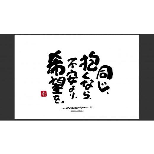 ふるさと納税 奈良県 桜井市 JDE-1.[書道家もーちゃん]もーちゃん額 L/7.同じ、抱くなら、不安より、希望を。 7.同じ、抱くなら、不安より、希望を。