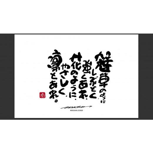 ふるさと納税 雑貨・日用品 絵画 奈良県 桜井市 JDE-1. 書道家もーちゃん もーちゃん額 L/13.雑草のようにしぶとく、強くあれ、花のように、やさしく、凛と…