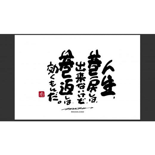 ふるさと納税 奈良県 桜井市 JDE-1.[書道家もーちゃん]もーちゃん額 L/27.人生、巻戻しは、出来ないけど、巻返しは、効くもんだ。 27.人生、巻戻しは、出…