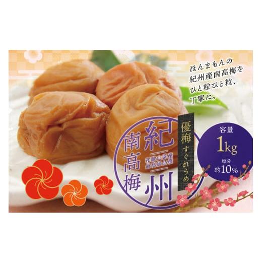 ふるさと納税 加工品等 梅干 和歌山県 紀美野町 最高級紀州南高梅・大粒優梅 1kg 無添加 ご家庭用 / 梅干 梅干し 梅 うめ 南高梅 家庭用 inm510B