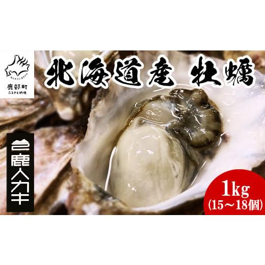 ふるさと納税 北海道 鹿部町 [北海道産]牡蠣 殻付き 1kg (15〜18個) 生食 シングルシード