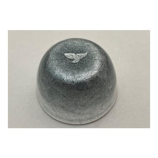 ふるさと納税 食器・グラス お猪口・ぐい呑み・盃 長野県 諏訪市 [受注生産] 冬・結氷した地元諏訪湖面を表現した薄灰色 総銀張七宝『酒杯』小/ 赤羽七宝舎…
