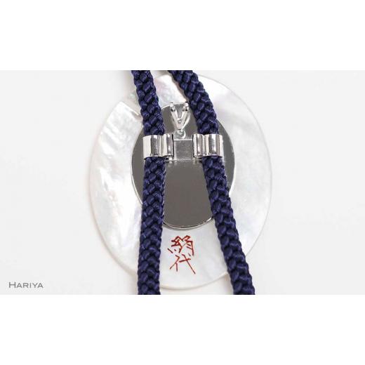 ふるさと納税 陶磁器・漆器・ガラス 石川県 加賀市 森の中のふくろう蒔絵 白蝶貝ループタイ フクロウ 漆塗り 漆 蒔絵 白蝶貝 うるしアート ループタイ アクセ…_3
