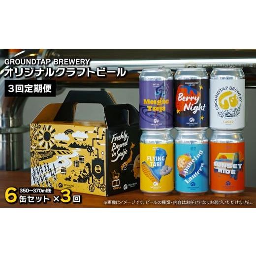 ふるさと納税 ビール 地ビール 愛媛県 西条市  3回定期便 クラフトビール 6缶セット 6缶×3回［合計18缶］ 2ヶ月に1回 偶数月に発送 GROUNDTAP BREWERY ｜ ビ…の画像