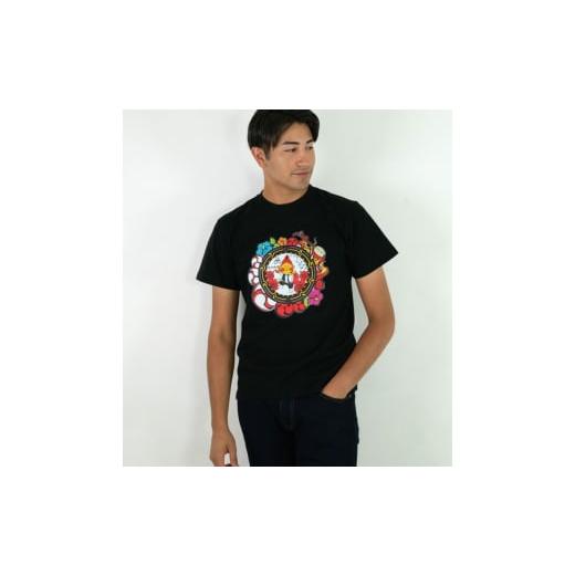 ふるさと納税 服 男 沖縄県 沖縄市 沖縄市 マンホールTシャツ エイ坊 (黒 / XLサイズ) Tシャツ 半袖 キャラクター メンズ レディース 沖縄市 黒色 沖縄市/株…