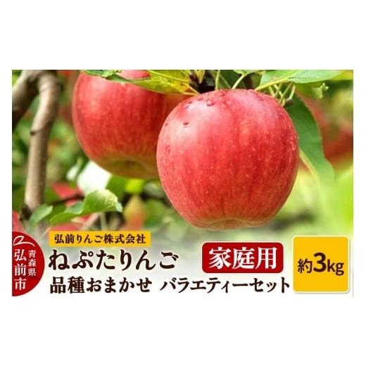 ふるさと納税 りんご 青森県 弘前市 りんご ねぷたりんご バラエティーセット 家庭用 約3kg 品種おまかせ